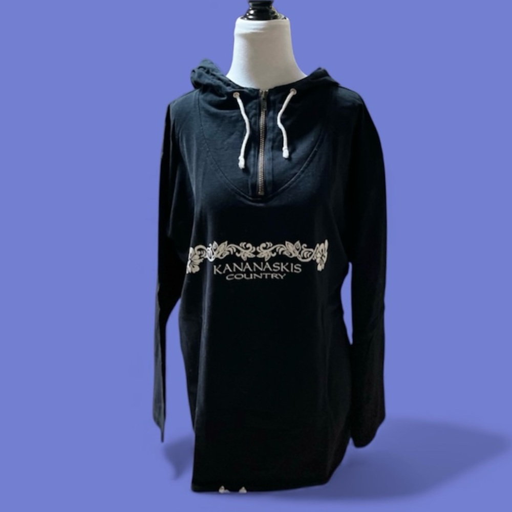 Sundancer Canada Black Hoodie Sweatshirt Size M Kananaskis Country Alberta